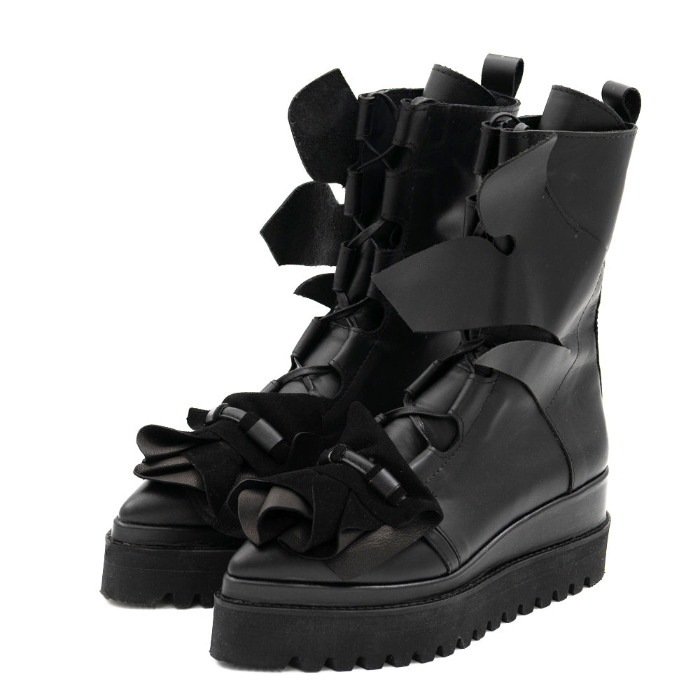 Hypnotize Me black leather booties