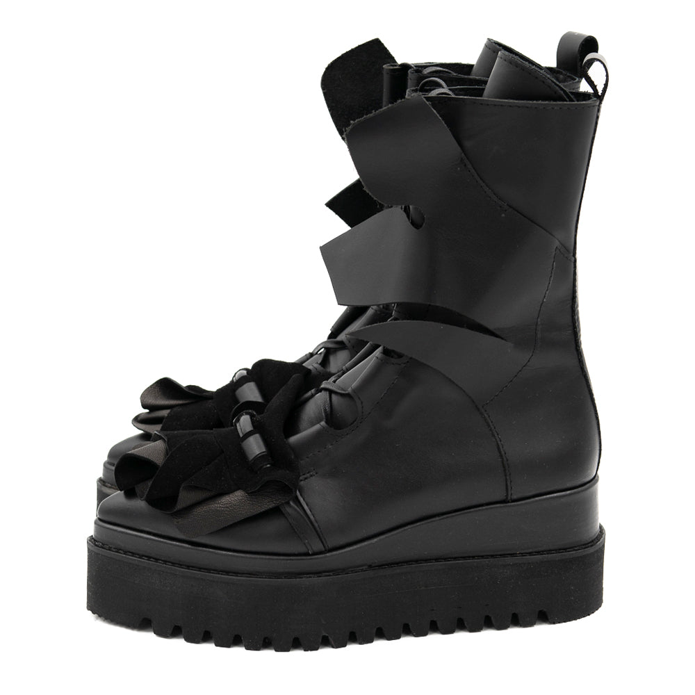 Hypnotize Me black leather booties