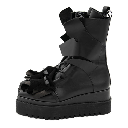Hypnotize Me black leather booties