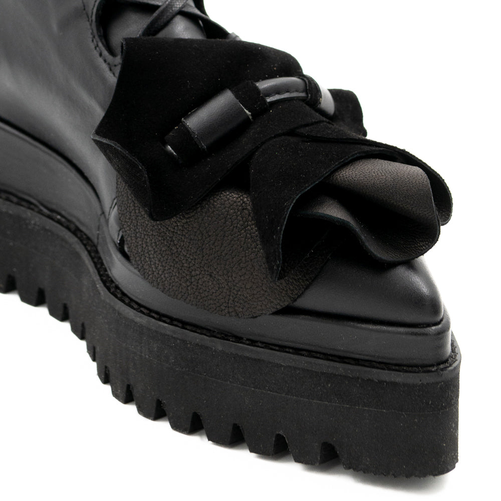 Hypnotize Me black leather booties