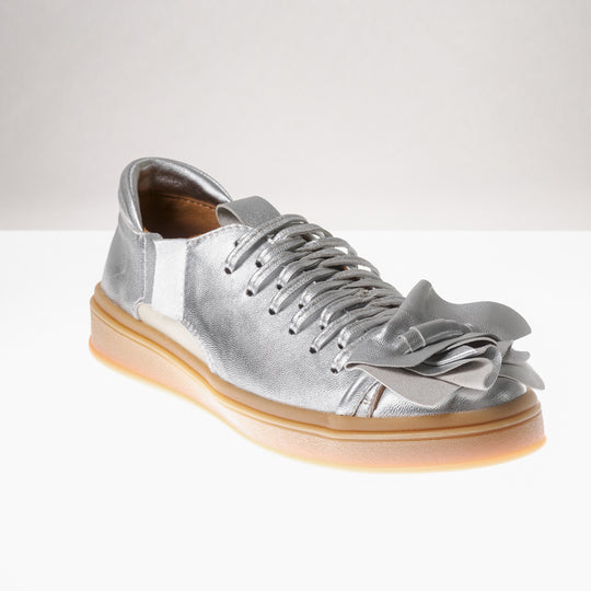 Hypnotize Us - Party Edition silver leather low-top sneakers