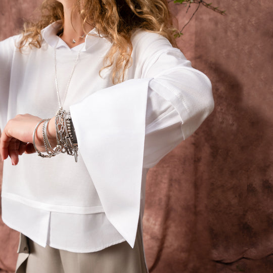 In Between white hybrid T-shirt