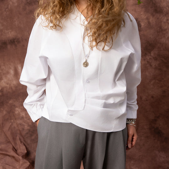 Kaia white poplin shirt