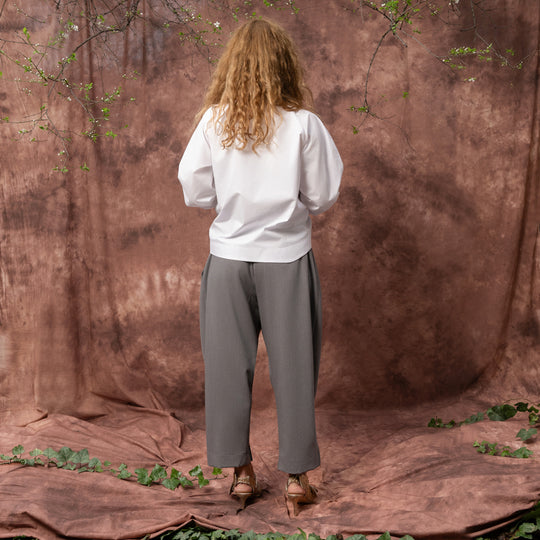 Kaia white poplin shirt