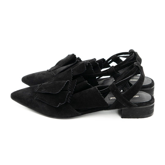 Lullaby black suede ballerinas