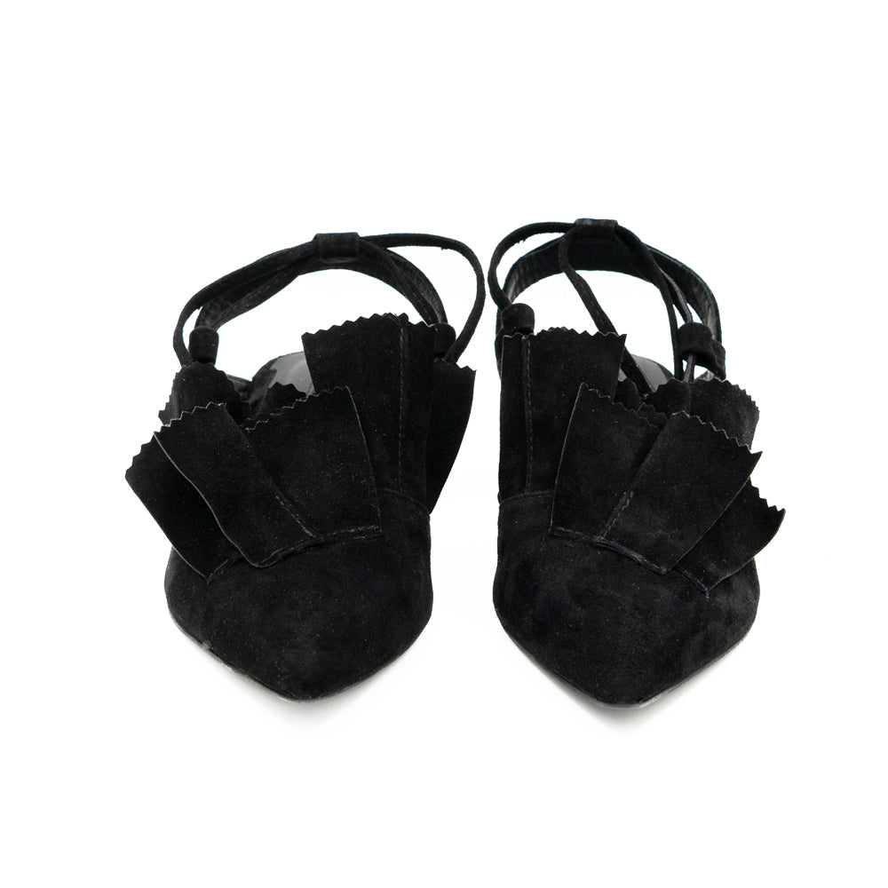 Lullaby black suede ballerinas
