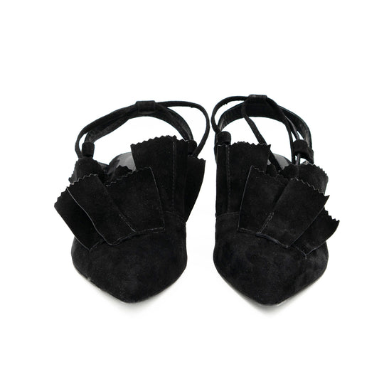 Lullaby black suede ballerinas