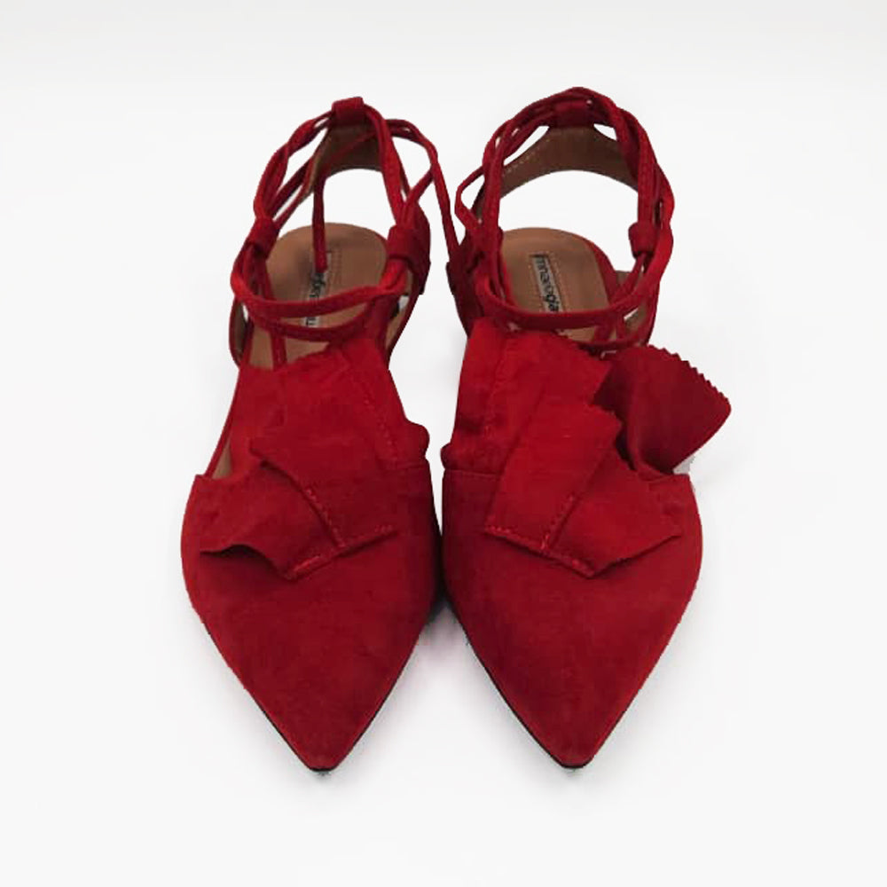 Lullaby red suede ballerinas