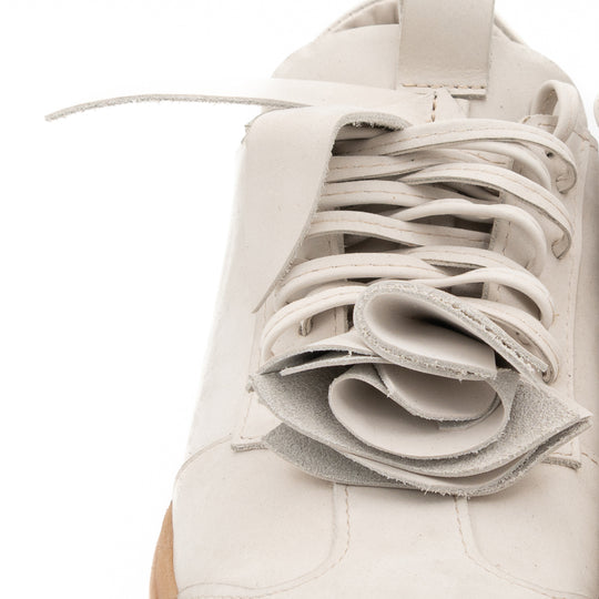 Make This Flower Great Again light beige nubuck sneakers