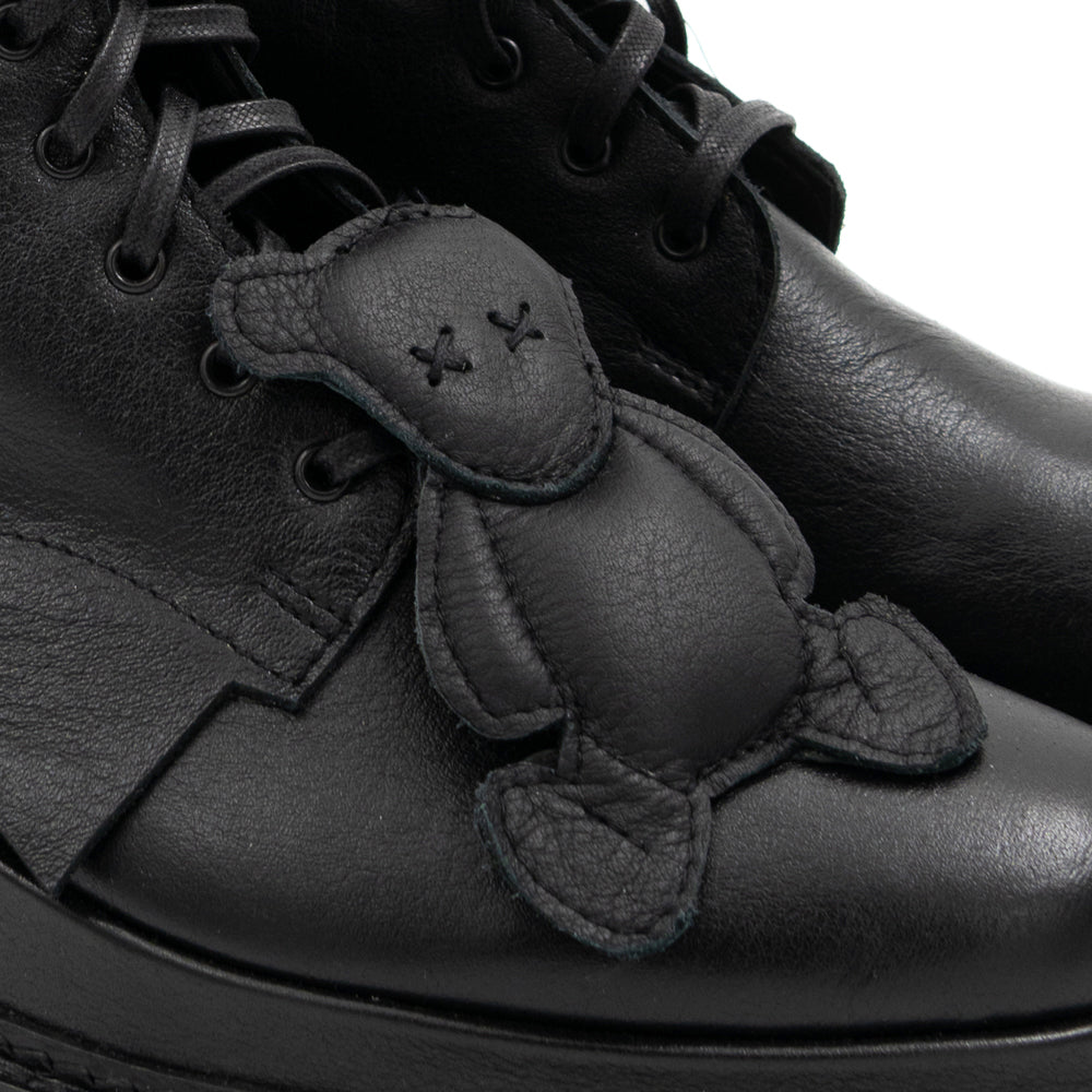 MoonBear black leather gladiator boots