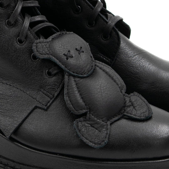 MoonBear black leather gladiator boots