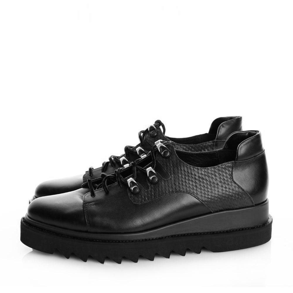 Mountain in the City man black leather shoes