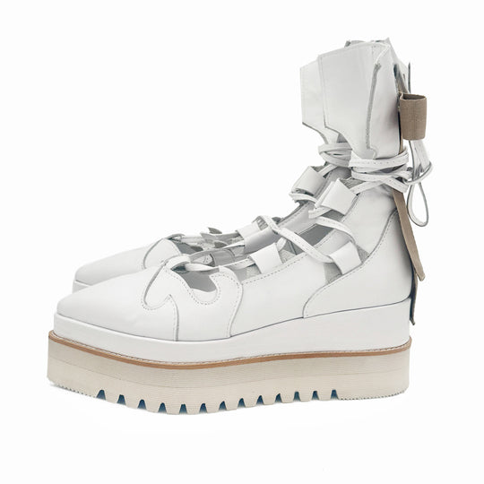 My Romantic Way white leather booties - Bride or Bright version