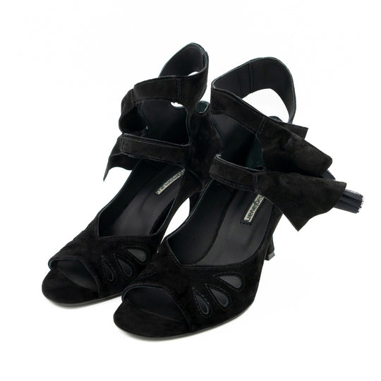 Ole black suede sandals