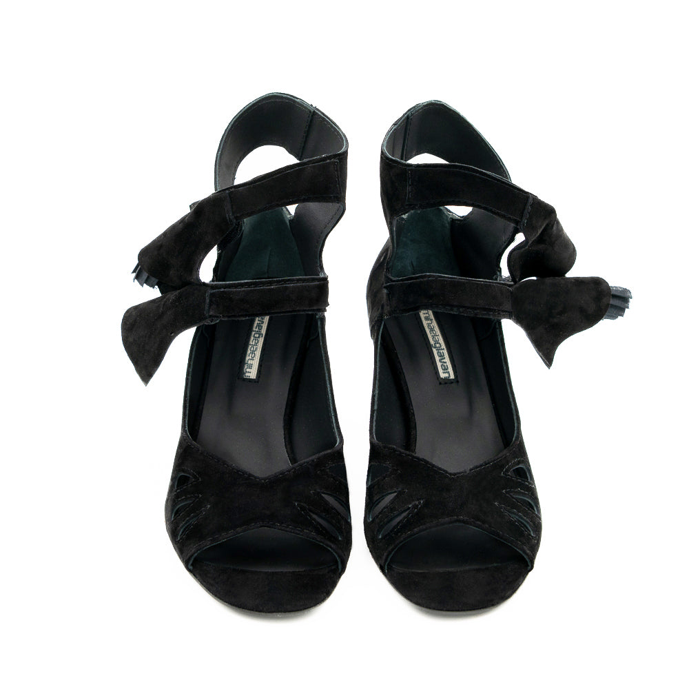 Ole black suede sandals