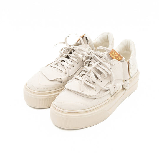 Remake of Us beige nubuck low - top sneakers