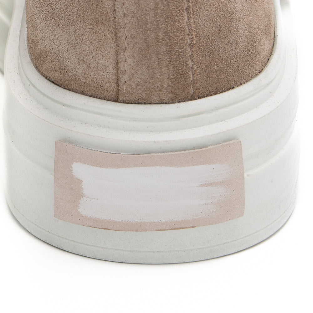Remake of Us beige suede high - top sneakers