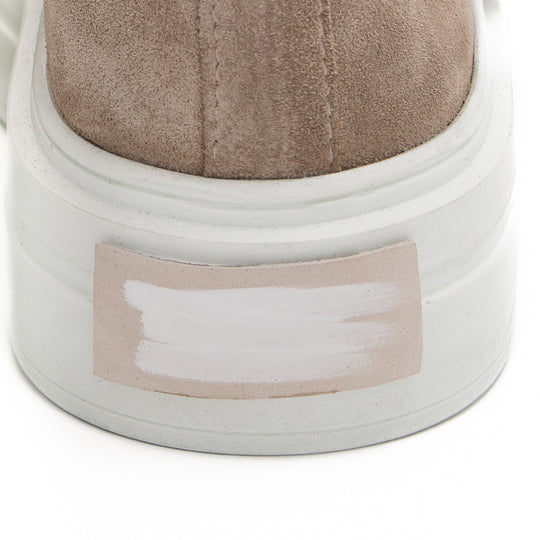 Remake of Us beige suede high - top sneakers