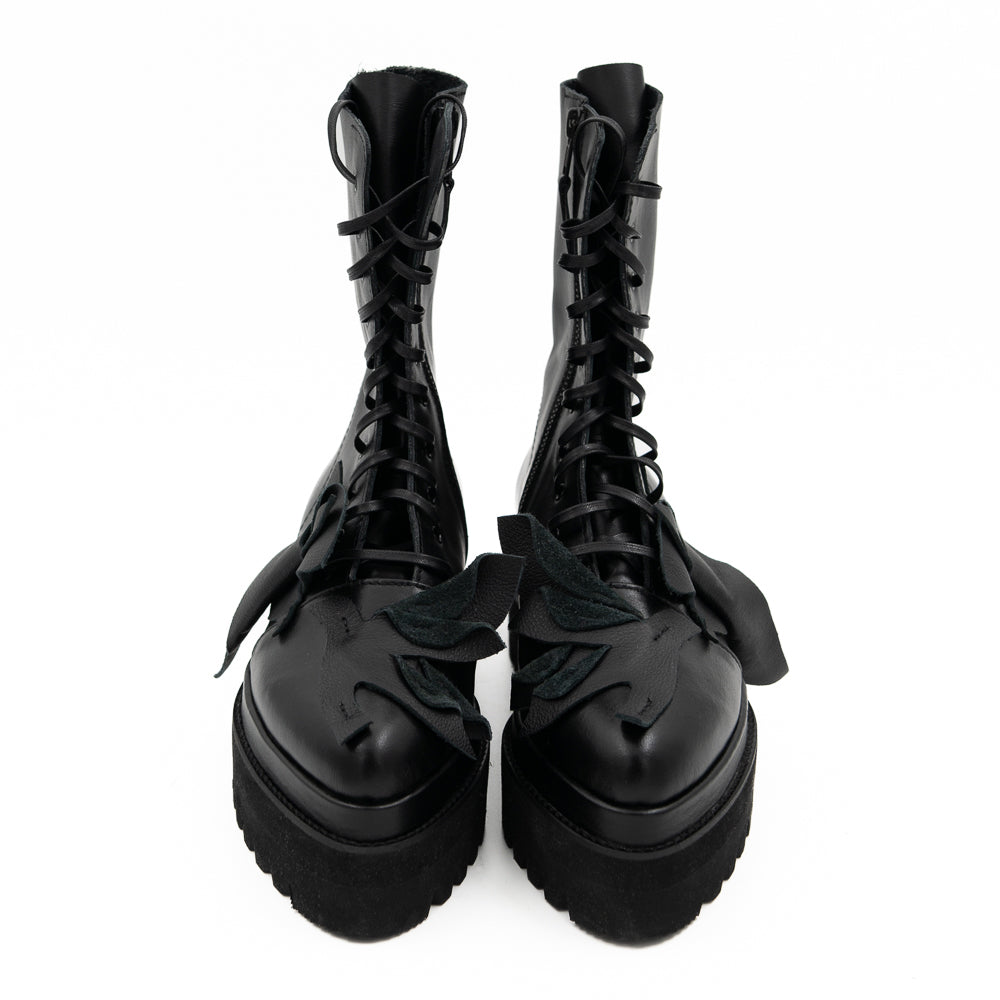 Seagulls black leather booties