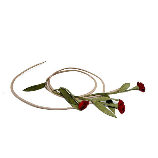 Secret Garden beige leather belt