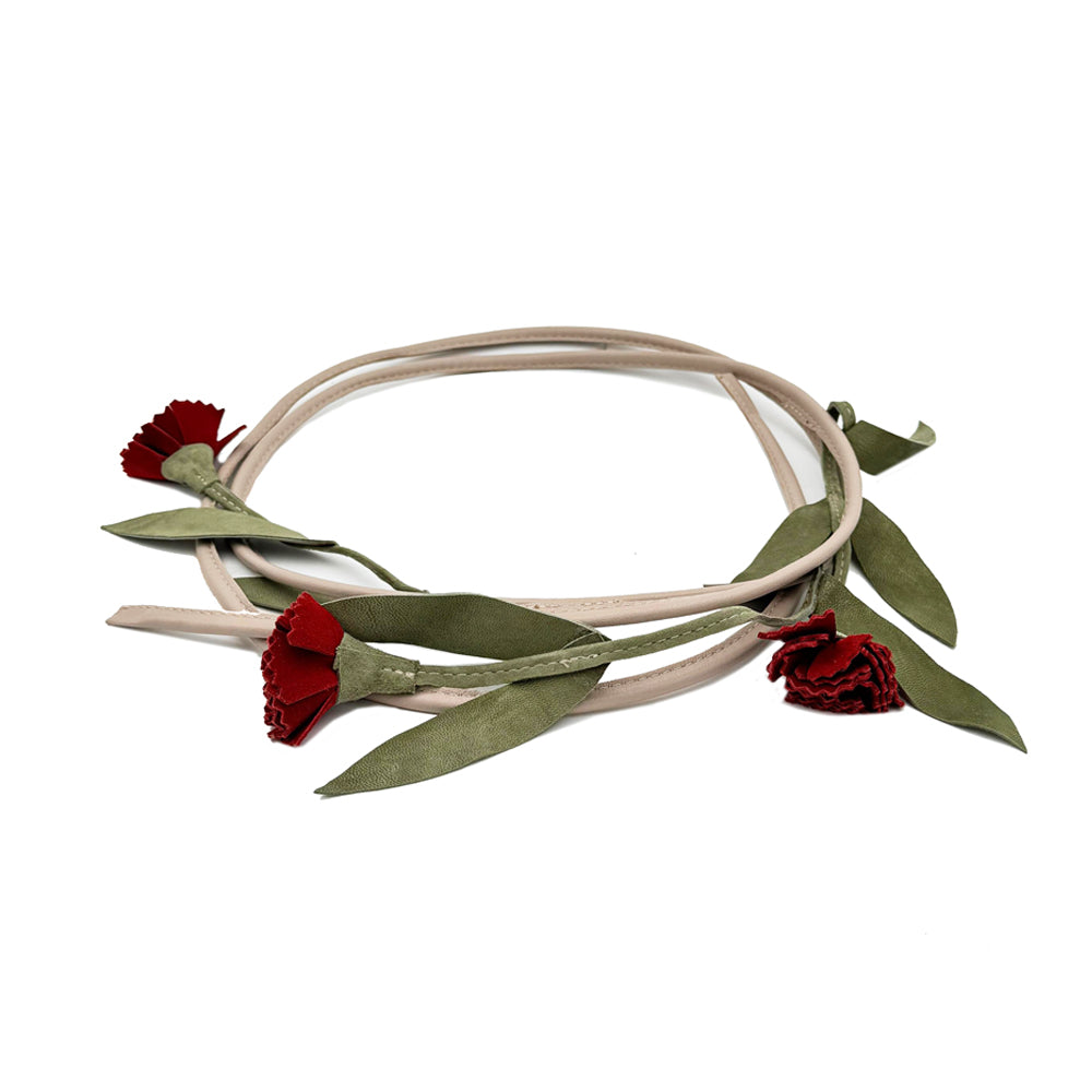Secret Garden beige leather belt