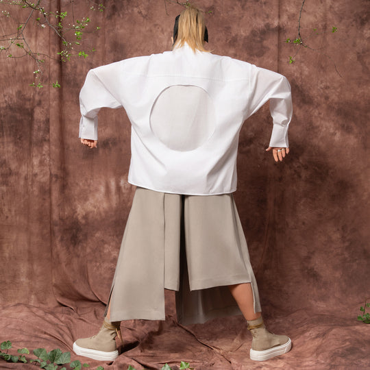 Solar Disk oversized cut-out shirt