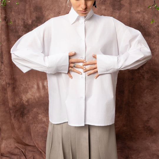Solar Disk oversized cut-out shirt