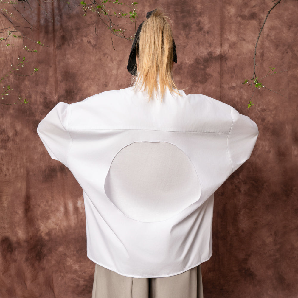 Solar Disk oversized cut-out shirt