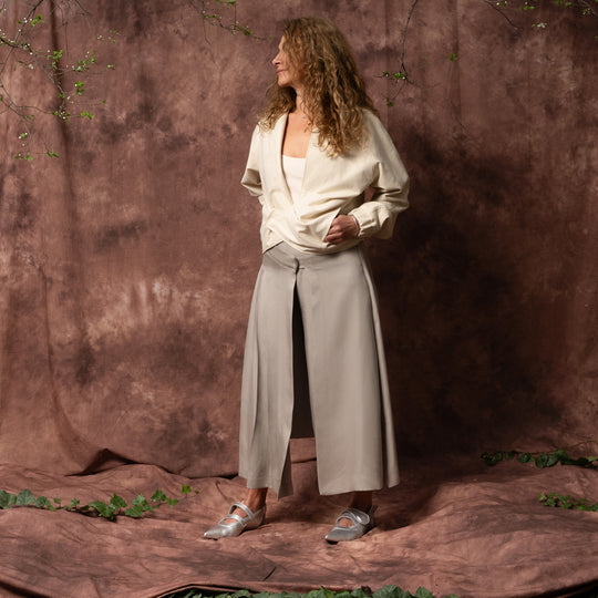 Star beige cotton-mix bomber jacket