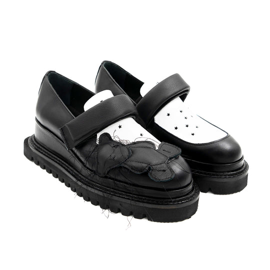 Stardust B & W  leather loafers