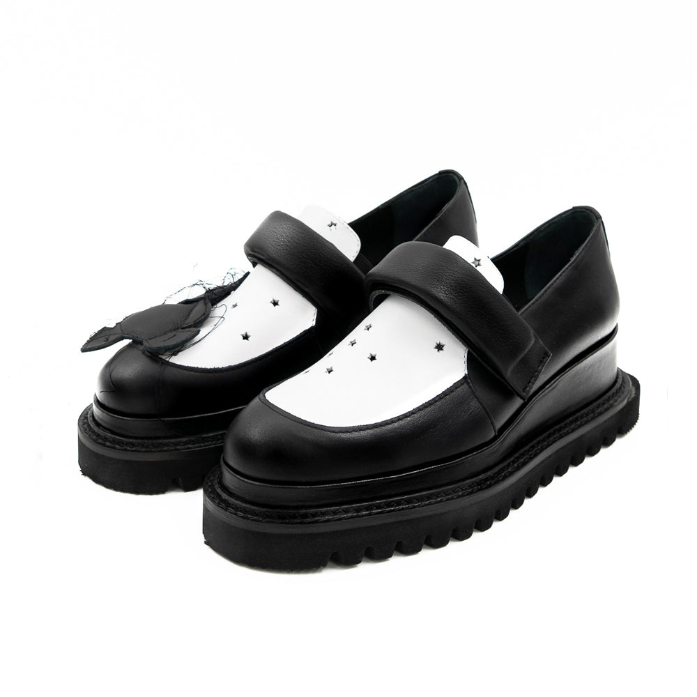 Stardust B & W  leather loafers
