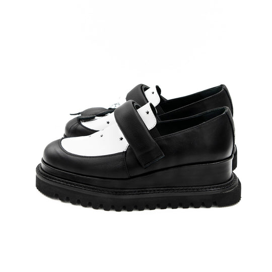 Stardust B & W  leather loafers