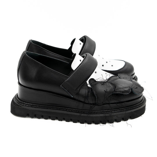 Stardust B & W  leather loafers