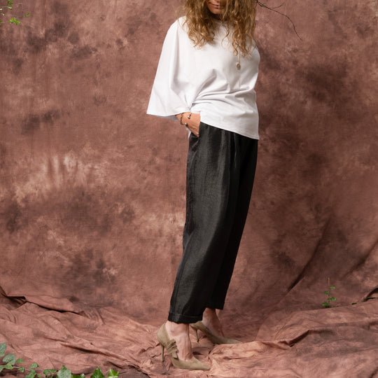 T-shirt no 1 white cotton asymmetric T-shirt