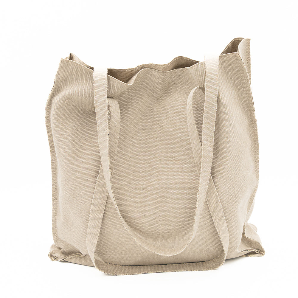 Teddy vegan beige textile totebag