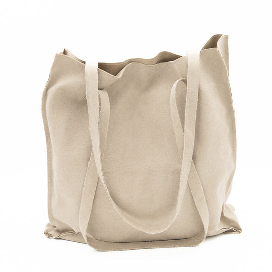 Teddy vegan beige textile totebag