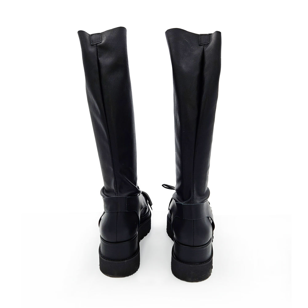 A Promise black leather boots
