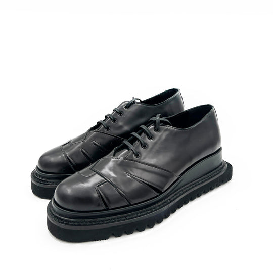 Love Goes On black leather men shoes