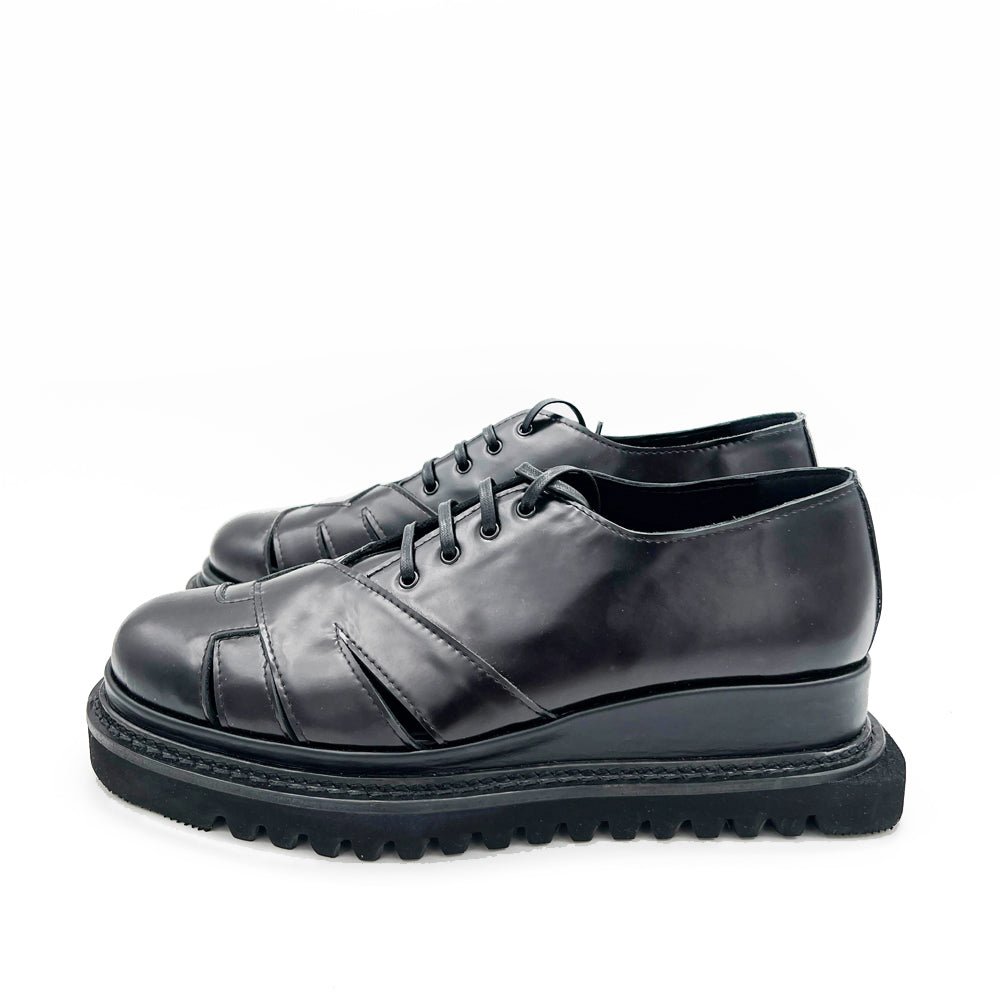 Love Goes On black leather men shoes