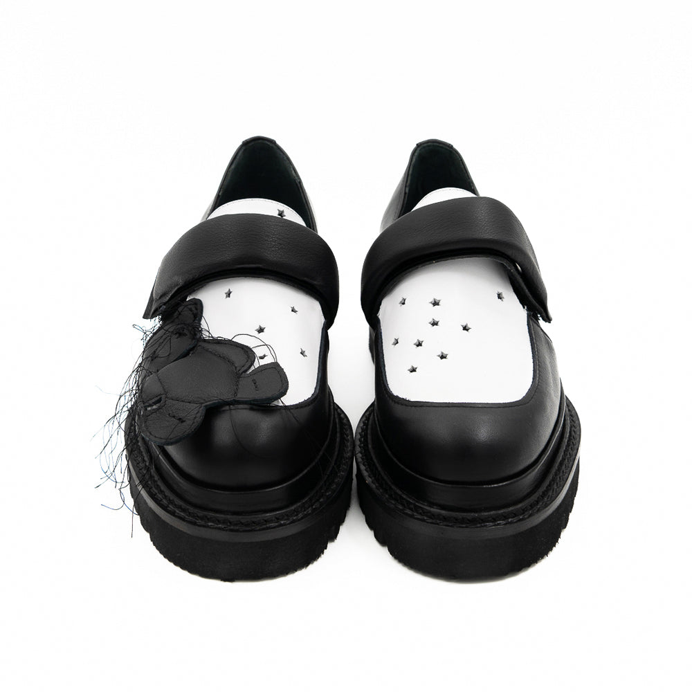Stardust B & W  leather loafers