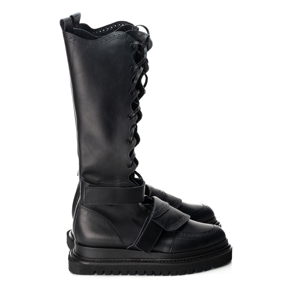 SHR Nostalgia Black leather boots