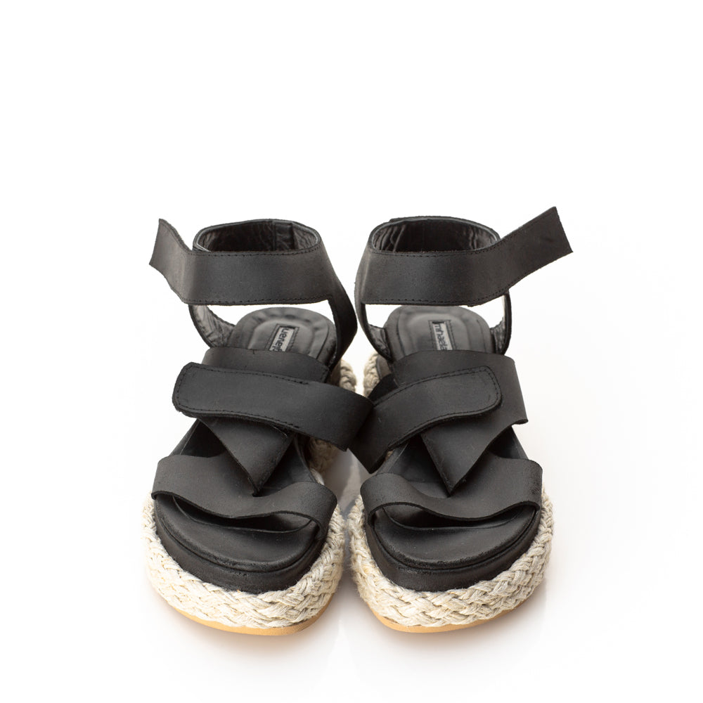 Black Folded  Sandals