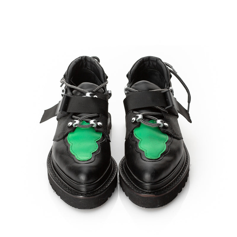 Handmade black patent leather shoes
