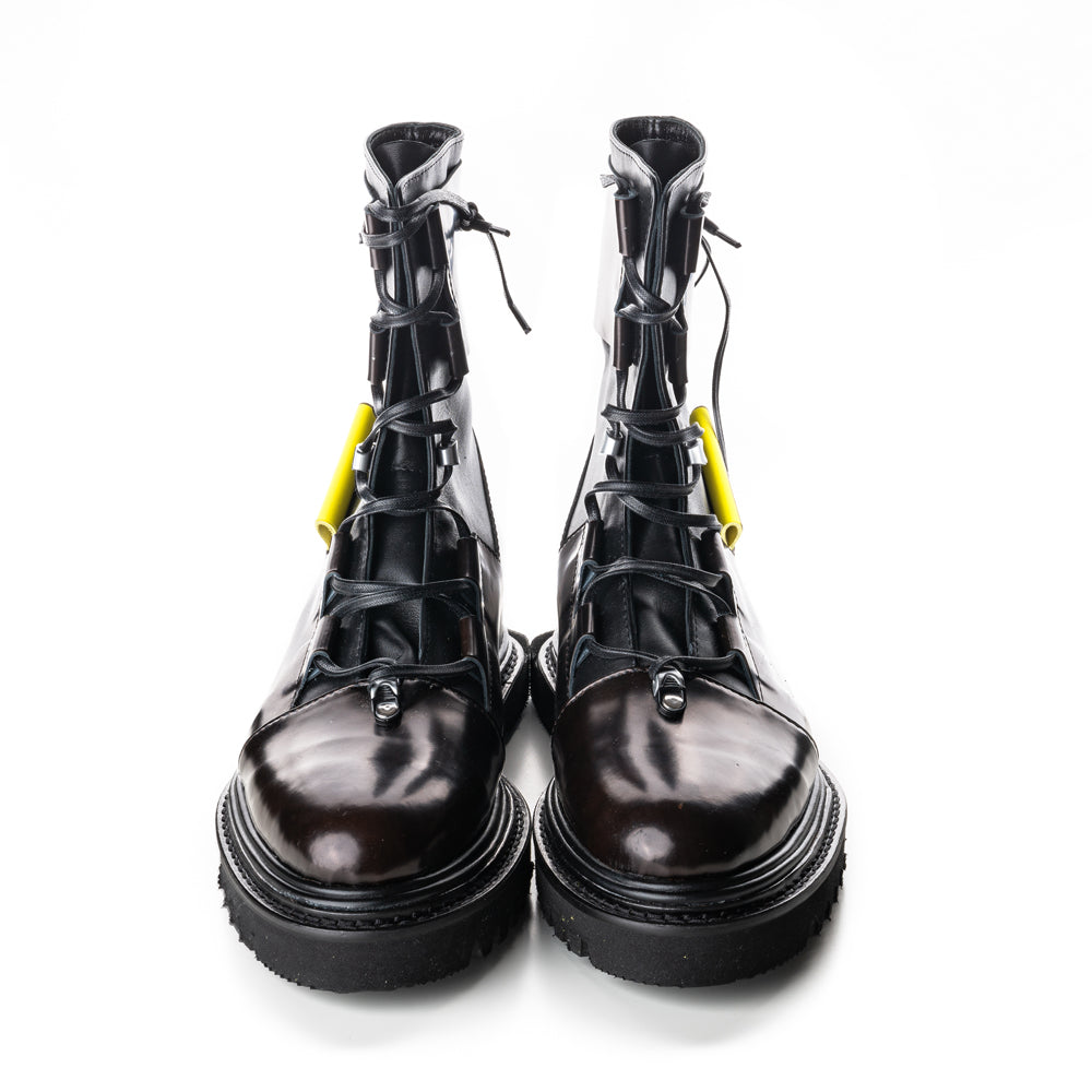 RE// Boost black leather men boots