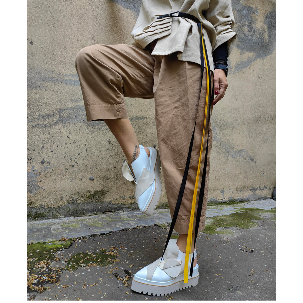 Natural leather lining party shoes