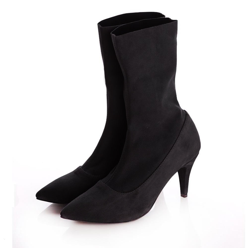 Sustainable Selection- Simplicity black stretch booties