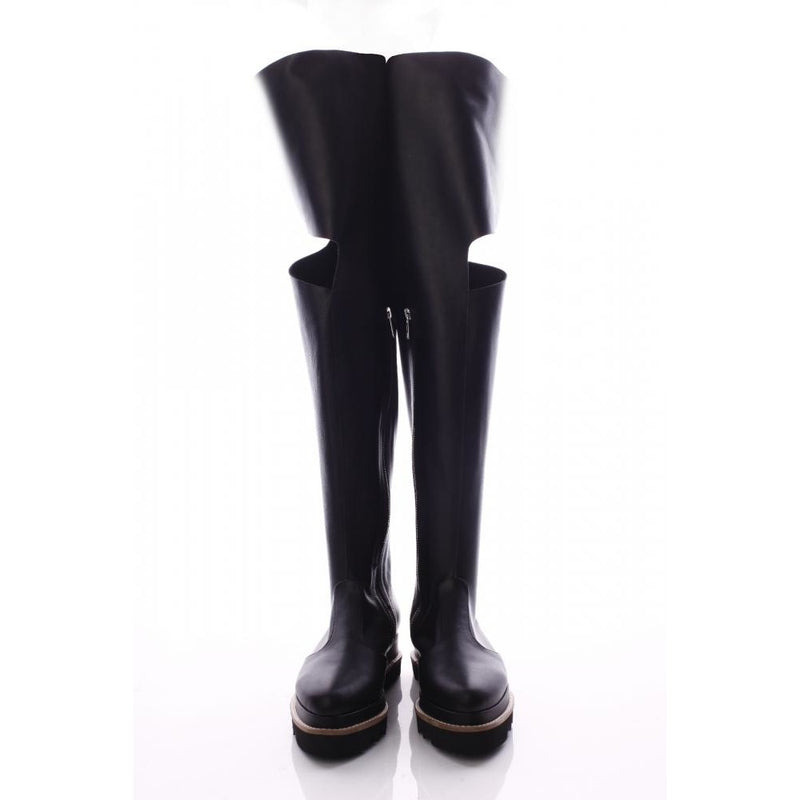 Overknees Cut-out Black Boots