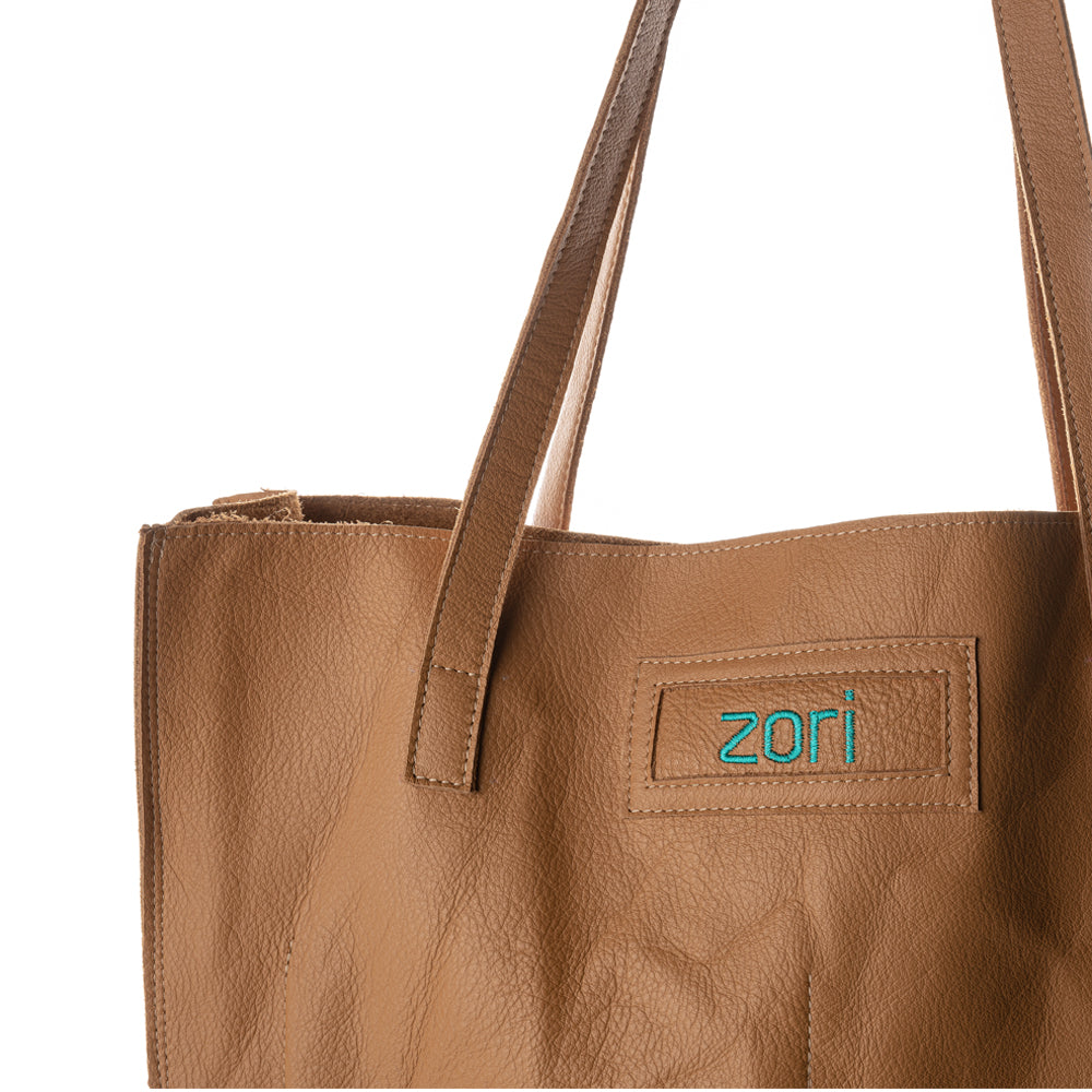 Amurg// Zori camel leather tote bag