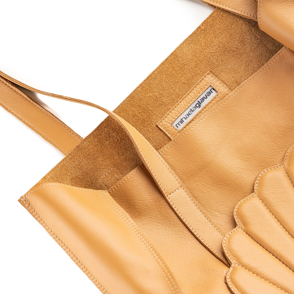 Lost in You camel leather bag