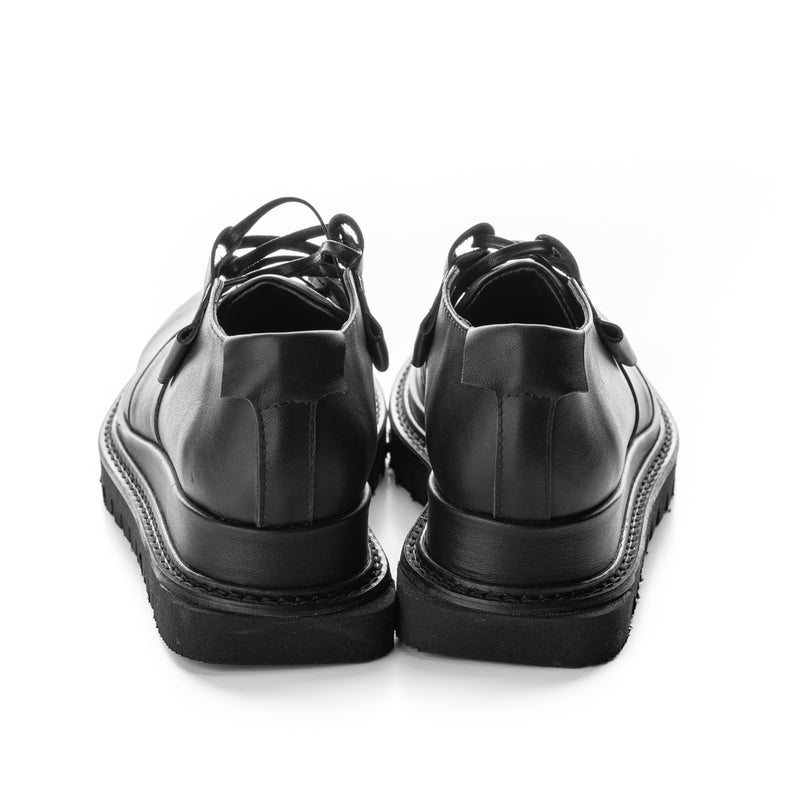 New Way black leather shoes
